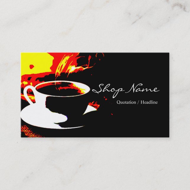 Tarjeta De Visita Coffee Shop Business Card (Anverso)