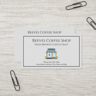 Tarjeta De Visita Coffee Shop Cafe Business Card