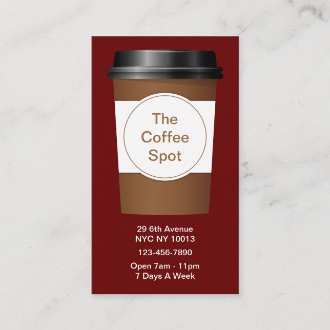 Tarjeta De Visita Coffee Shop Clever Business Cards (Anverso)