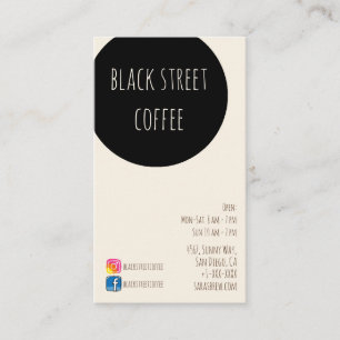 Tarjeta De Visita coffeeshop fresco del café del brew