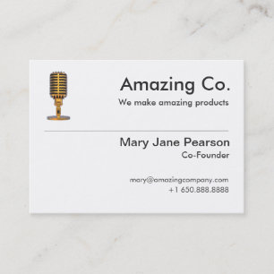 Tarjeta De Visita Cofundador y profesional simples del logotipo del