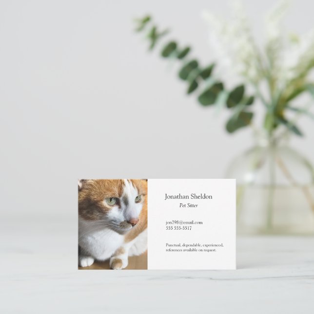 Tarjeta De Visita Coger de gato de Tabby (Anverso de pie)
