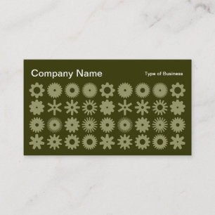 Tarjeta De Visita Cogs - Khaki sobre el Olivo Oscuro