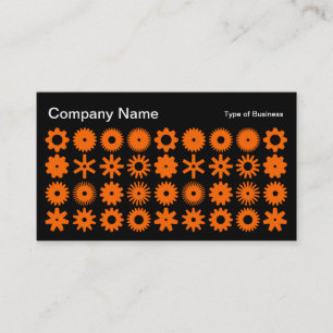 Tarjeta De Visita Cogs - Naranja en negro