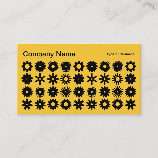 Tarjeta De Visita Cogs - Negro y Ámbar (Anverso)