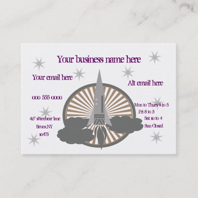 Tarjeta De Visita cohete (Anverso)