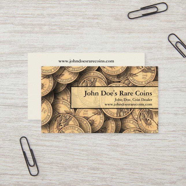 Tarjeta De Visita Coin Dealer Business Card (Anverso/Reverso In Situ)