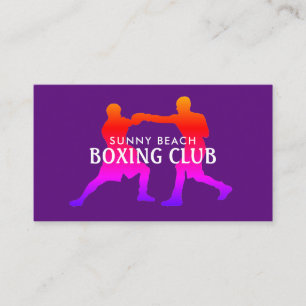 Tarjeta De Visita Coincidencia de boxeo colorido, boxeador, entrenad