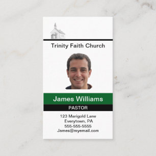 Tarjeta De Visita Coincidencia de Pastor Personalizada