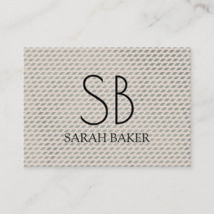 Tarjeta De Visita Cojín cruzado monograma de moda