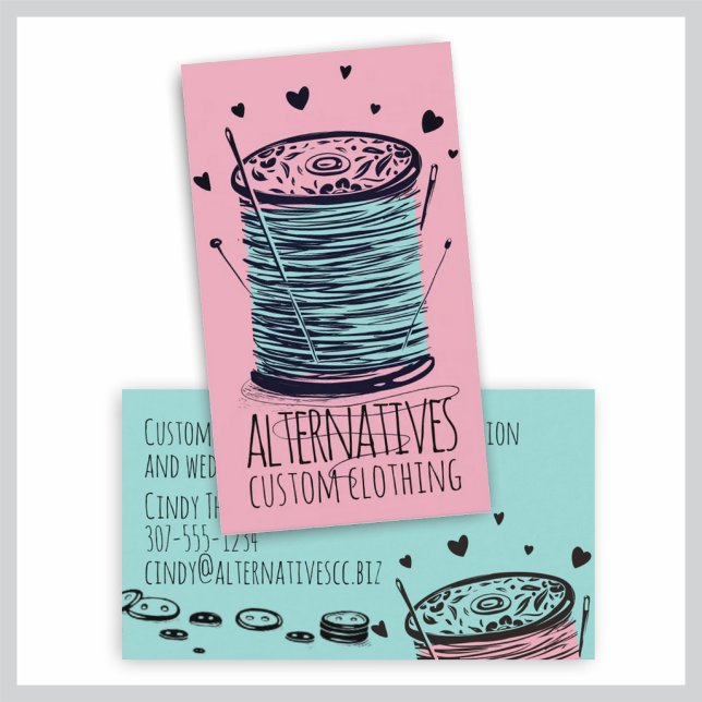 Tarjeta De Visita Cojín de costura de hilo de garrapatas (Subido por el creador)