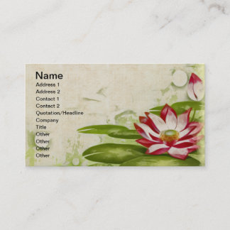 Tarjeta De Visita Cojín de lirio floral