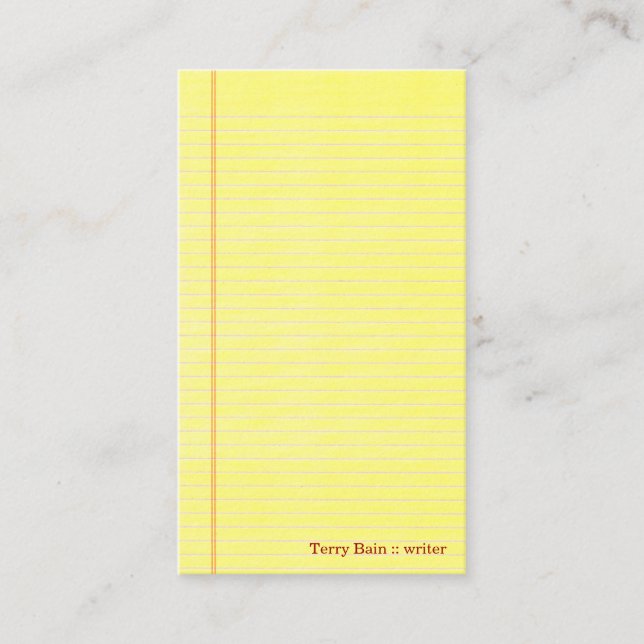 Tarjeta De Visita Cojín legal (Anverso)