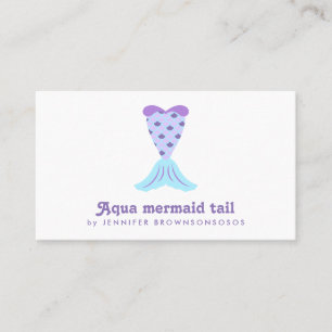 Tarjeta De Visita Cola costera femenina sirena elegante
