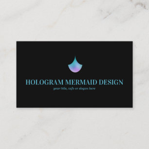 Tarjeta De Visita Cola de sirena holográfica negra