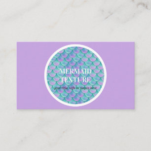 Tarjeta De Visita Cola de sirena morada teal pastel