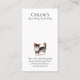 Tarjeta De Visita Colcha de agua Adorable Perro Walker Mascota Sitte