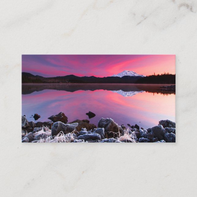 Tarjeta De Visita Cold Lake Sunset (Anverso)