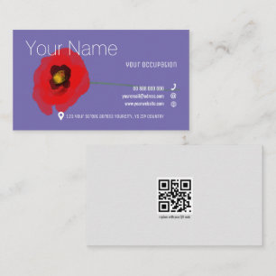 Tarjeta De Visita Colección AMAPOLA ACUARELA Estándar BC