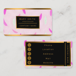Tarjeta De Visita Colección Boho Plumas de Lujo