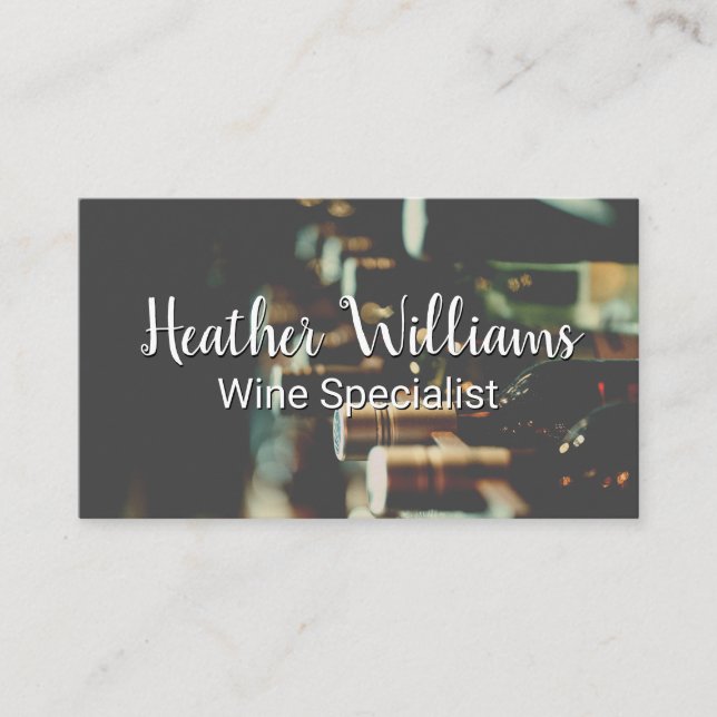 Tarjeta De Visita Colección de botellas de vino (Anverso)