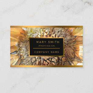 Tarjeta De Visita Colección de elegancia de color marrón girasol gra