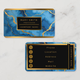 Tarjeta De Visita Colección de mármol azul de Azure