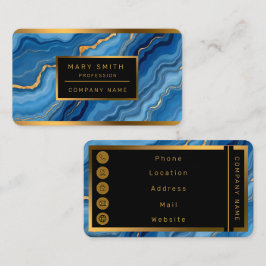 Tarjeta De Visita Colección de mármol azul de Azure