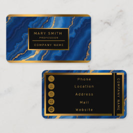 Tarjeta De Visita Colección de mármol oro real de moda