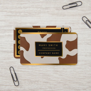 Tarjeta De Visita Colección de moda de cuero de vaca falso elegante