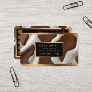 Tarjeta De Visita Colección de moda de lujo elegante de cuero de vac
