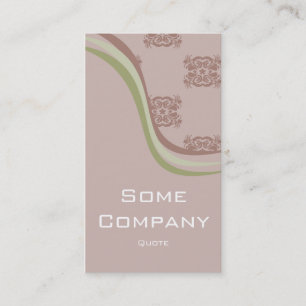 Tarjeta De Visita Colección de ondas de Damask (Brown)