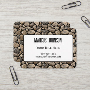 Tarjeta De Visita Colección de Piedras Petoskey de Michigan Pulidas