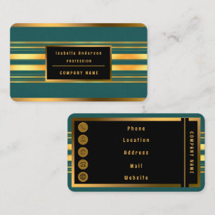 Tarjeta De Visita Colección de textura de línea de lujo de color ver
