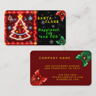 Tarjeta De Visita Colección de vacaciones de Navidades populares neo