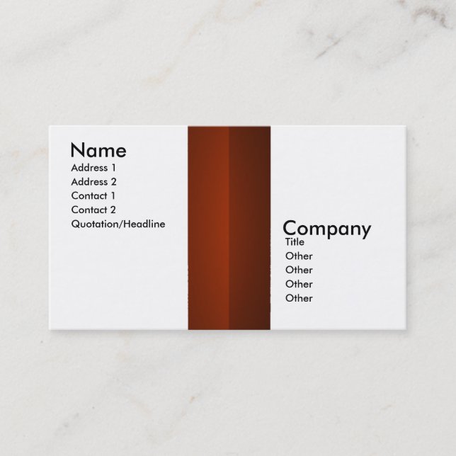 Tarjeta De Visita Colección del centro de negocios (Anverso)