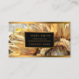 Tarjeta De Visita Colección elegante de girasoles de gran tamaño acu
