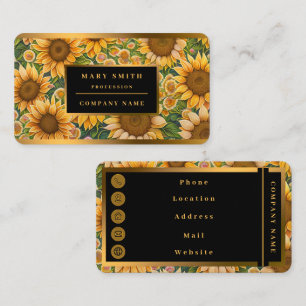 Tarjeta De Visita Colección elegante de Sunflower Beautiful