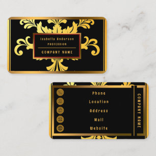 Tarjeta De Visita Colección floral elegante de lujo