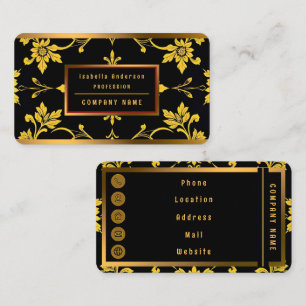 Tarjeta De Visita Colección Floral Elegante De Lujo Moderna