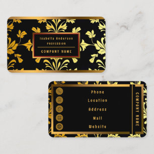 Tarjeta De Visita Colección floral elegante de lujo popular