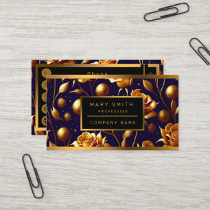 Tarjeta De Visita Colección moderna de Luxury Gold Boho Rosa
