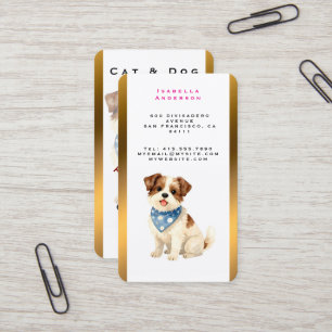 Tarjeta De Visita Colección Moderna Personalizada de Aseo de Mascota