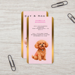 Tarjeta De Visita Colección Moderna Personalizada de Aseo de Perros