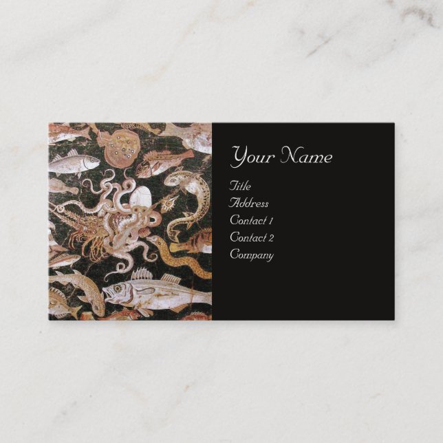 TARJETA DE VISITA COLECCIÓN POMPEII / OCÉANO - ESCENA DE VIDA EN EL  (Anverso)