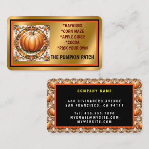 Tarjeta De Visita Colección popular de calabazas del Día de Acción d