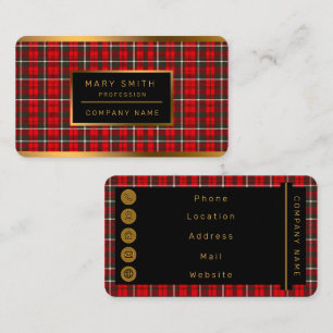 Tarjeta De Visita Colección popular tradicional tartán