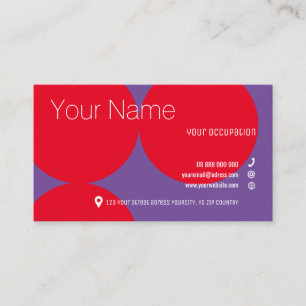 Tarjeta De Visita Colección RED DOTS Estándar BC