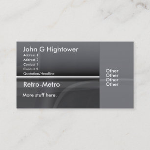 Tarjeta De Visita Colección retra del metro