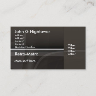 Tarjeta De Visita Colección retra del metro